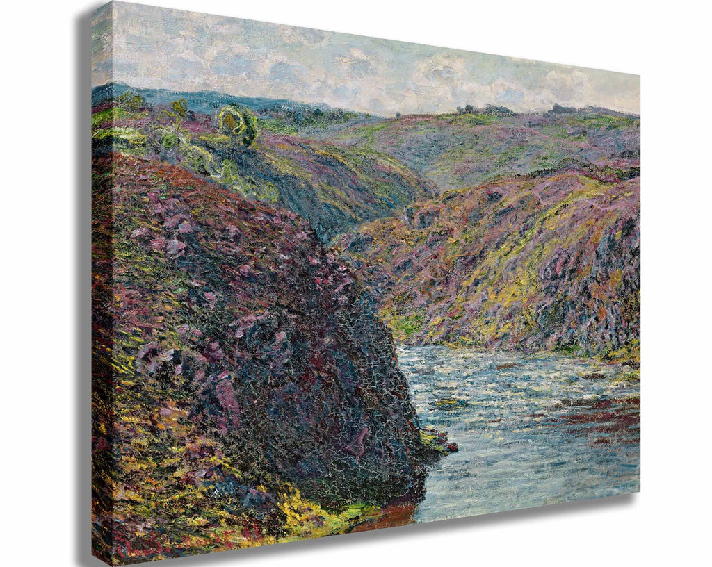 Monet "Ravines of the Creuse at the End of the Day" (1889) Canvas Printed
