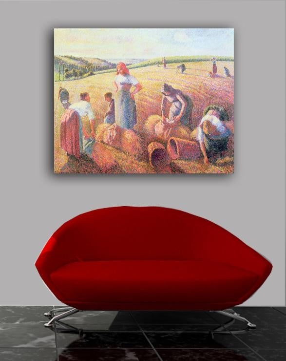 Pissarro "The Gleaners" (1889) Canvas Installed