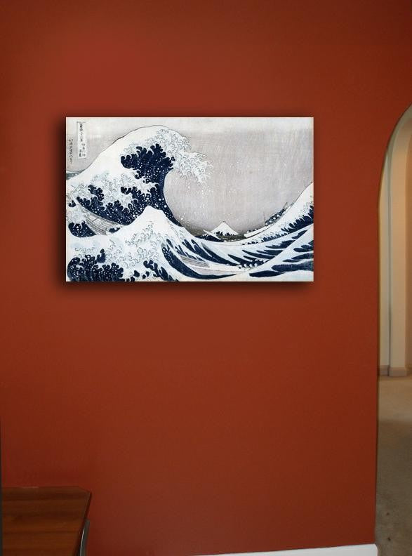 Hokusai "The Great Wave of Kanagawa" (19th) Canvas Installed