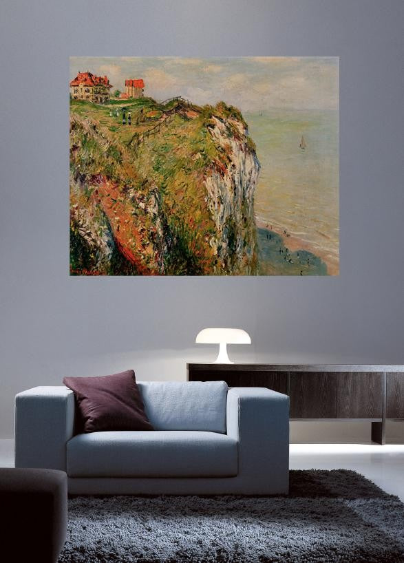 Monet "Cliff at Dieppe" (1882) Glossy Poster