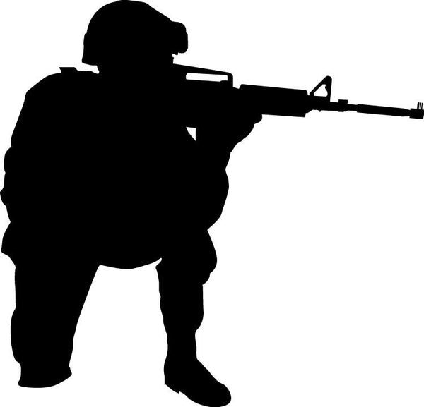 Haynes Military Soldier I Silhouette Wall Decal Cutout
