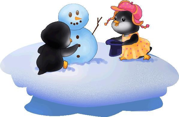 Murals2Go Pengiuns &amp; Frosty Wall Decal