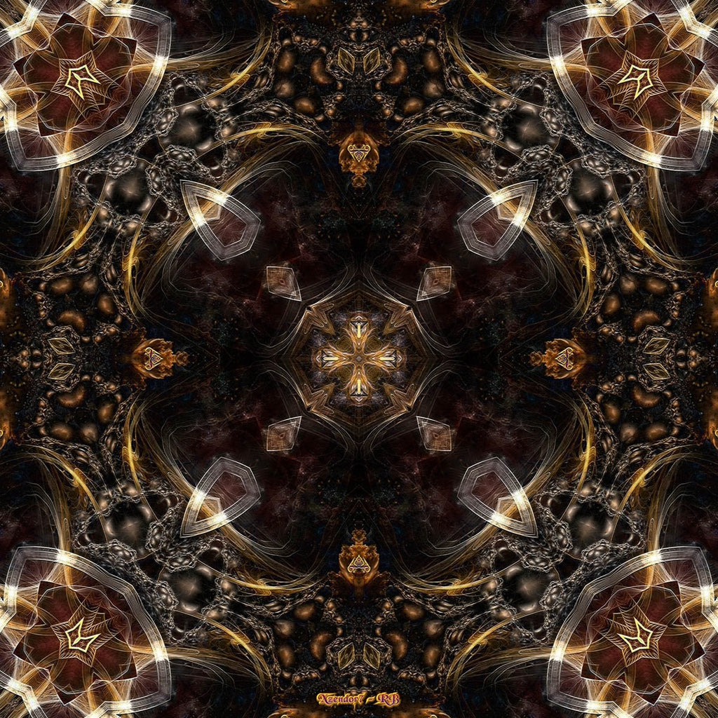 Xzendor7 "Arc Cross of Gold" Glossy Poster