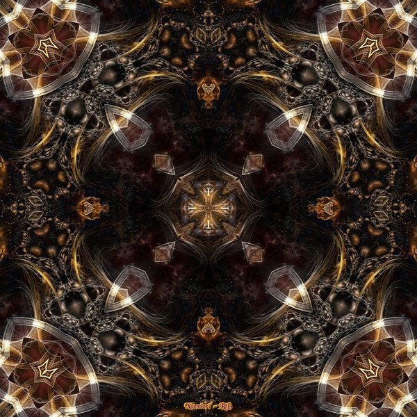 Xzendor7 "Arc Cross of Gold" Glossy Poster