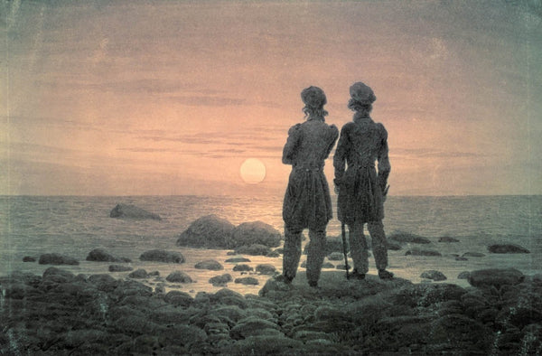 Friedrich "Two Men by The Sea" Glossy Poster