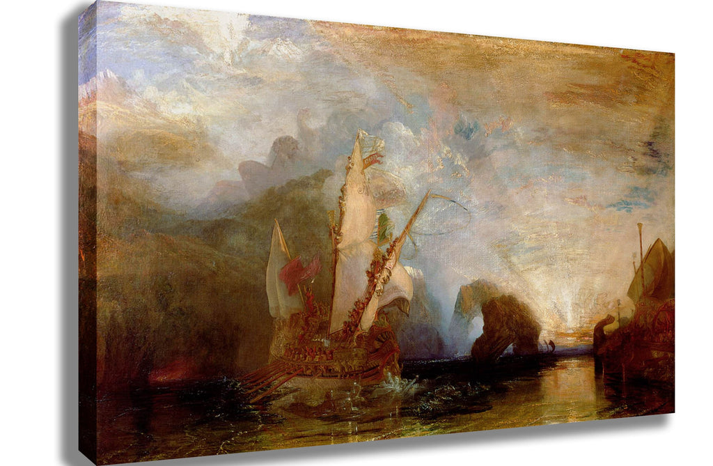 Turner "Ulysses Deriding Polyphemus" (1829) Canvas Printed