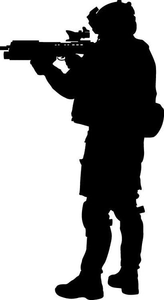 Haynes Military Soldier III Silhouette Wall Decal Cutout