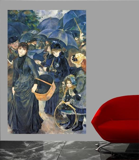 Renoir "The Umbrellas" (19th) Glossy Poster