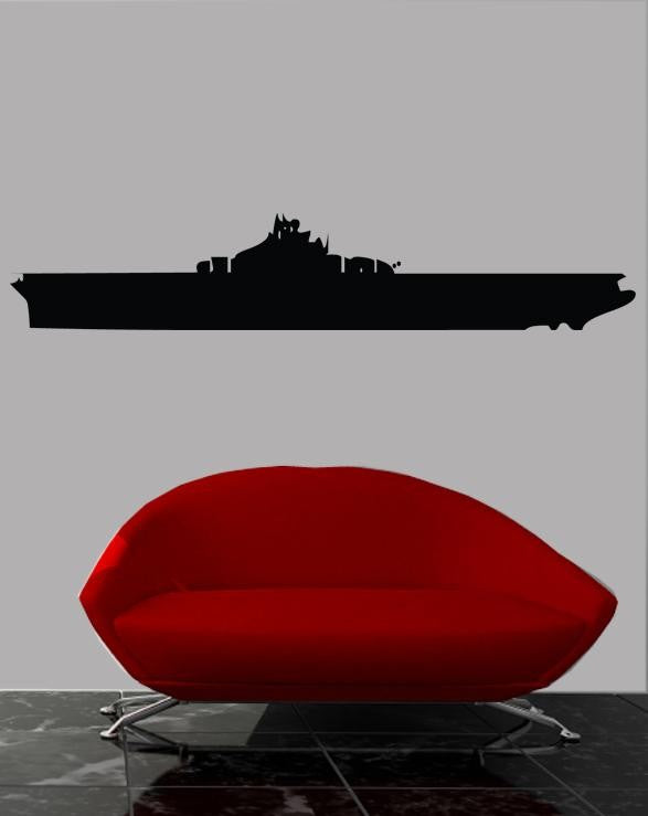 Haynes Aircraft Carrier Silhouette Wall Decal Cutout