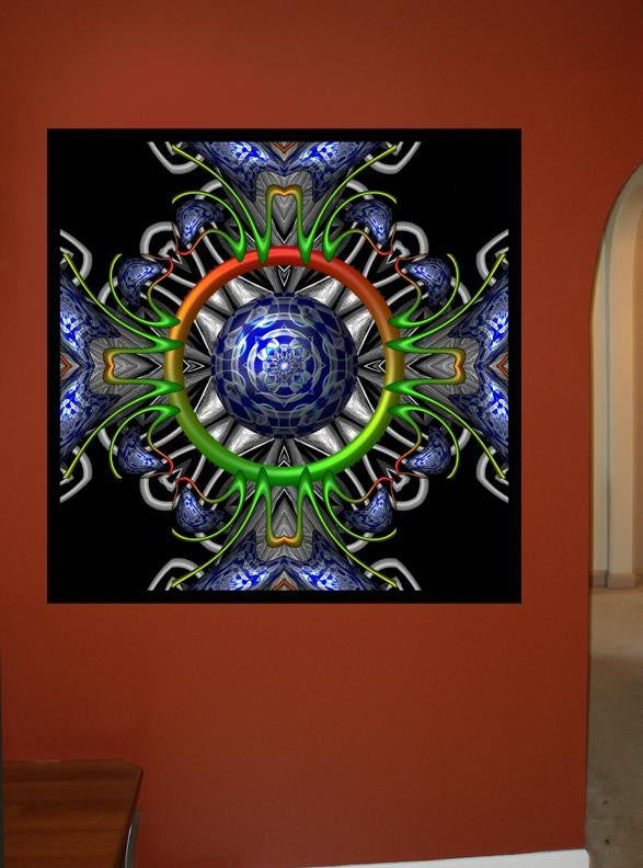 Xzendor7 "Warped Fractal Collage IsoSil" Wall Decal