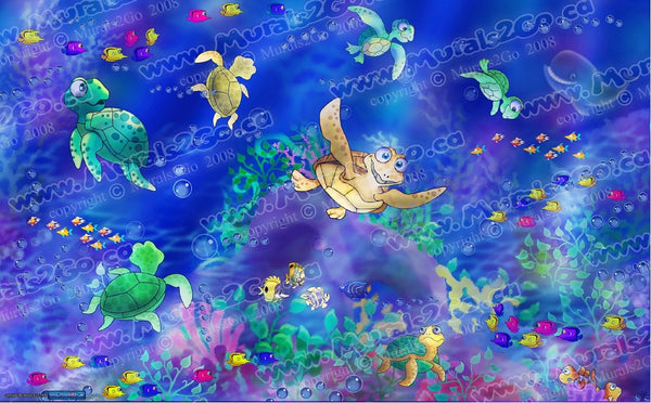 Murals2Go Turtles Wall Decal