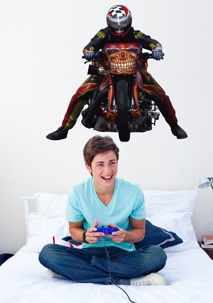 Searchlight GP Motorcycle Drag VII Wall Decal Cutout