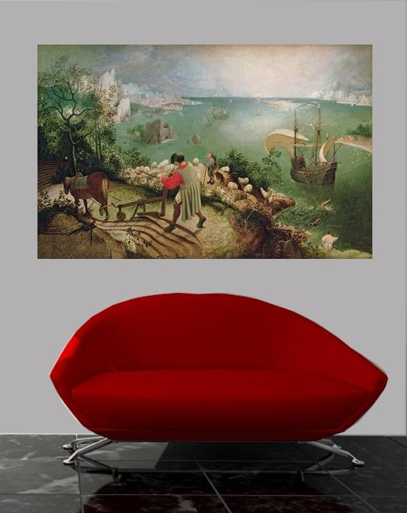 Bruegel "Landscape with the Fall of Icarus" (1555) Wall Decal