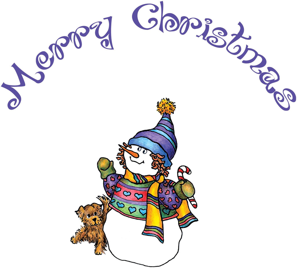Schmeltzer Snowman & Puppy Wall Decal Cutout