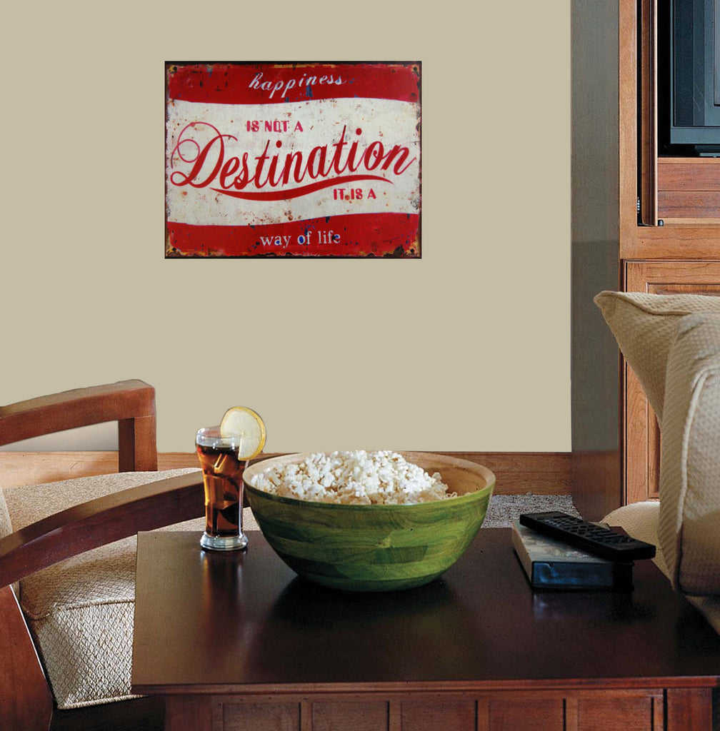 Destination Metal Sign 10"x13" Installed