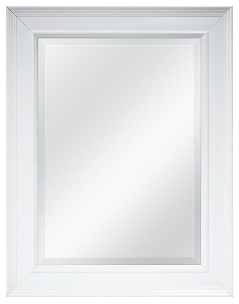 MCS Beveled Mirror, 21.5"x27.5" White