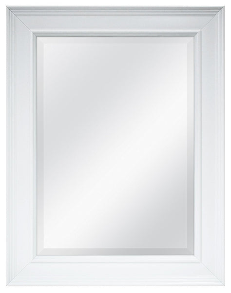 MCS Beveled Mirror, 21.5"x27.5" White