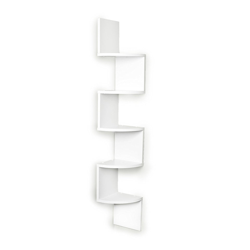 Danya B. Large Corner Wall Mount Shelf White