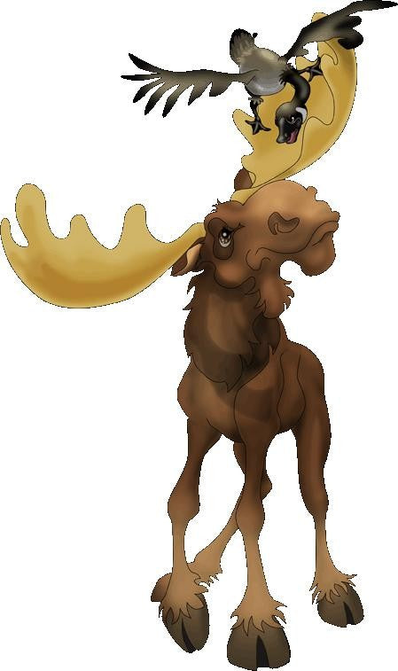 Murals2Go Moose &amp; Friend Wall Decal