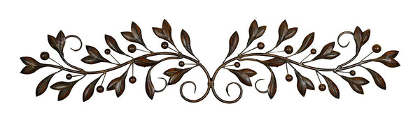 Deco Flowery Metal Wall Decor 9"x48"