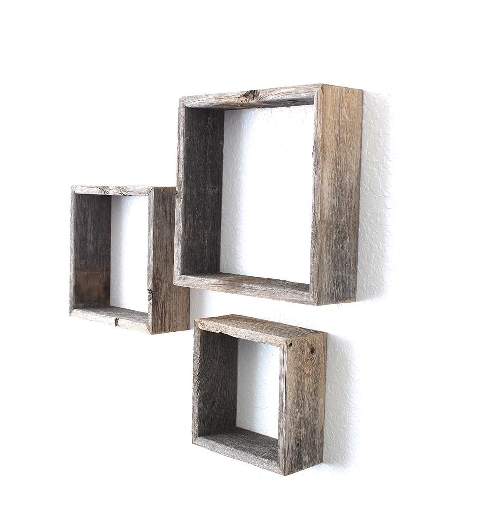 BarnwoodUSA Rustic Open Box Shelves (Set of 3)
