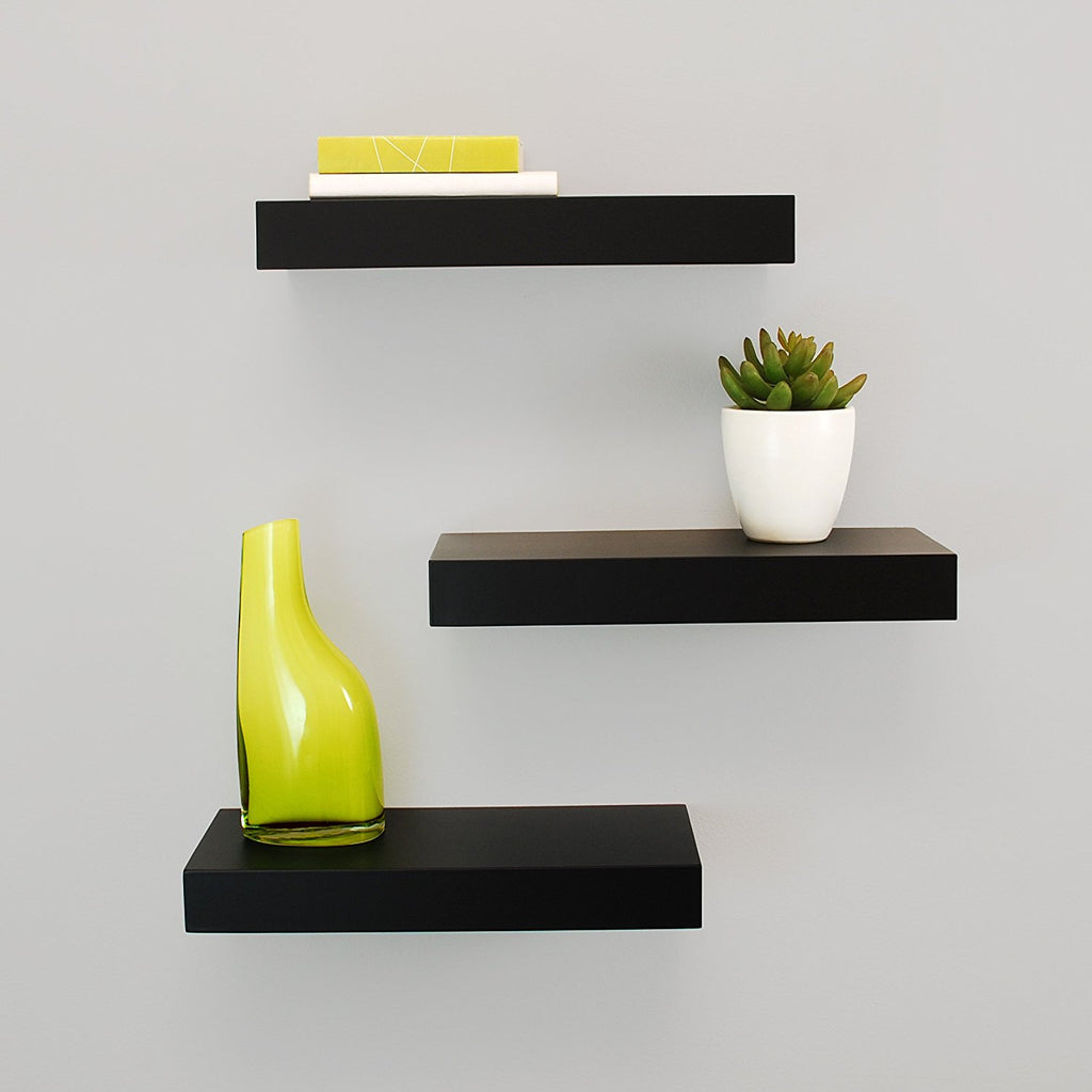 Kiera Grace 16" Maine Wall Shelf Black Installed