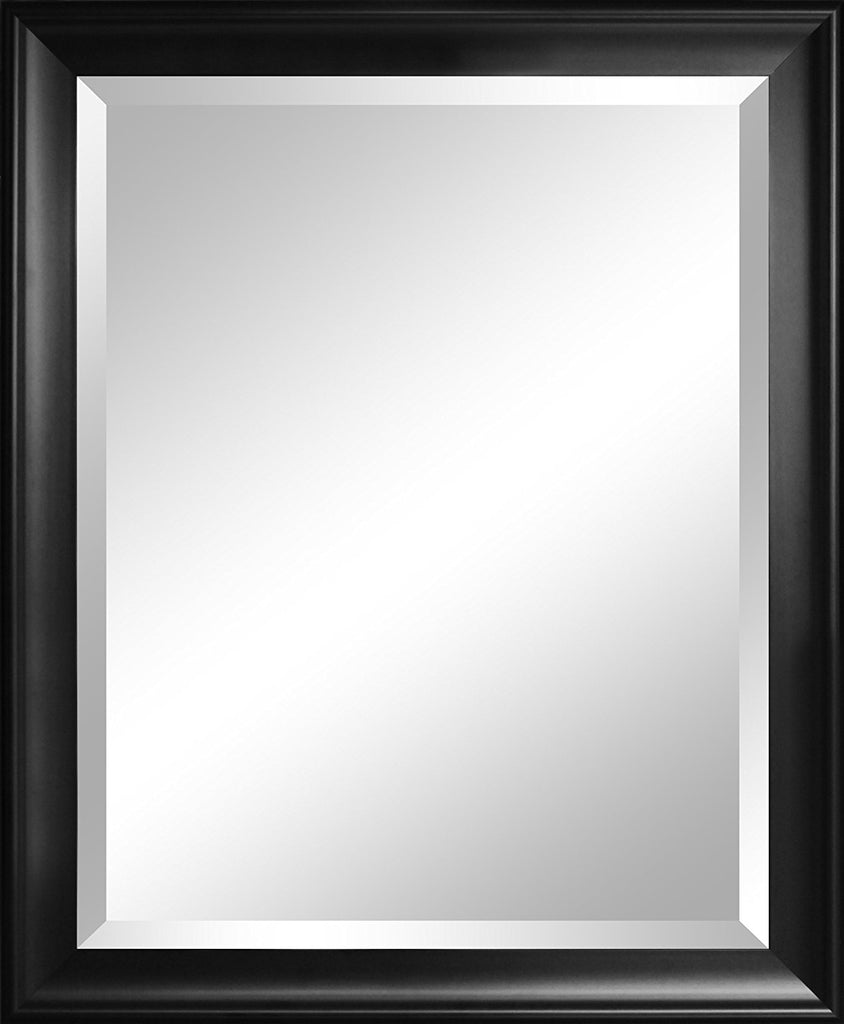 Alpine Crackled Mirror - Black