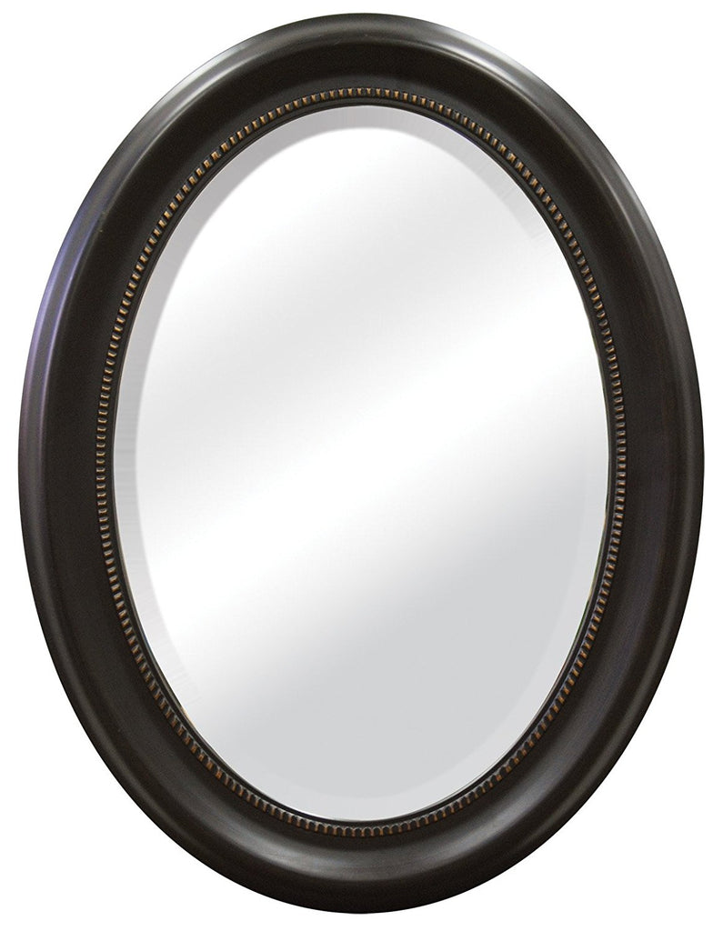 MCS Oval Mirror, 22.5" x 29.5" Black