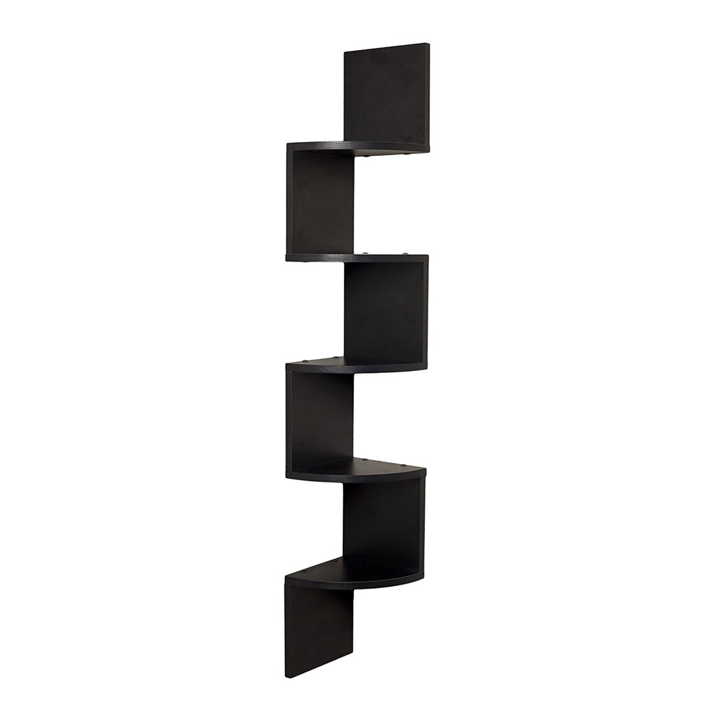 Danya B. Large Corner Wall Mount Shelf Black