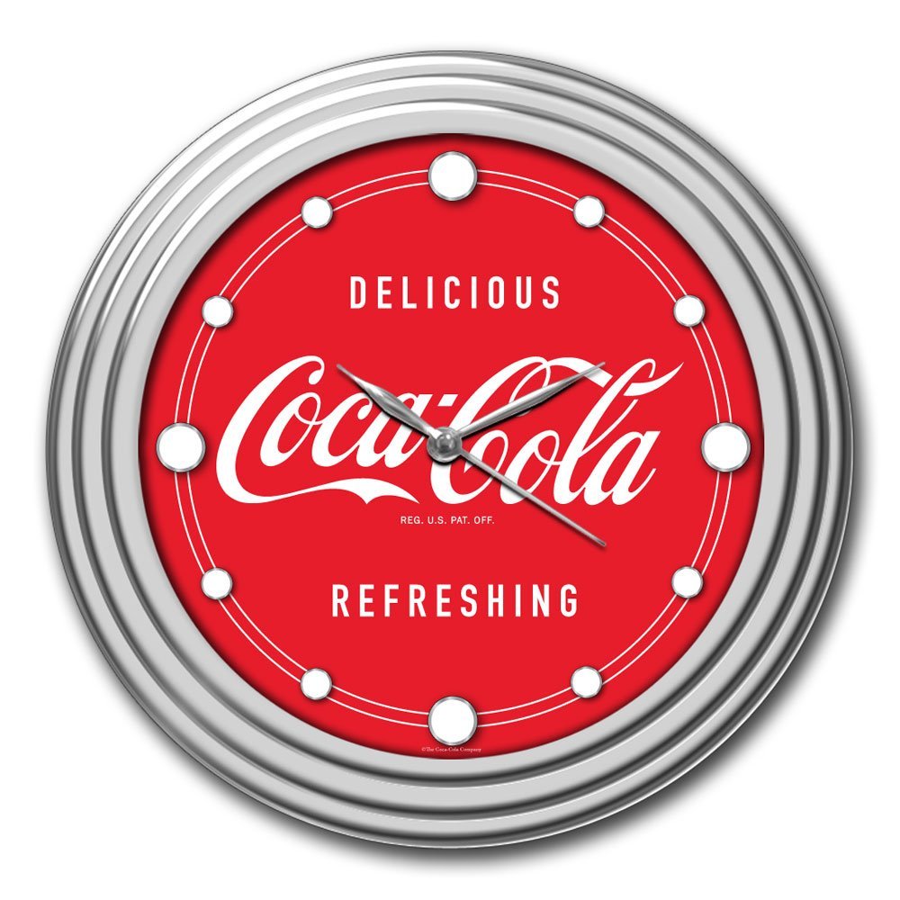 Coca-Cola 12" Chrome Clock