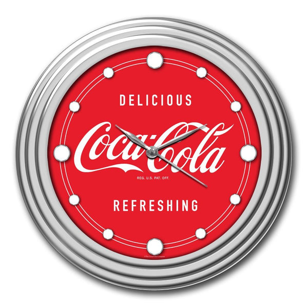 Coca-Cola 12" Chrome Clock