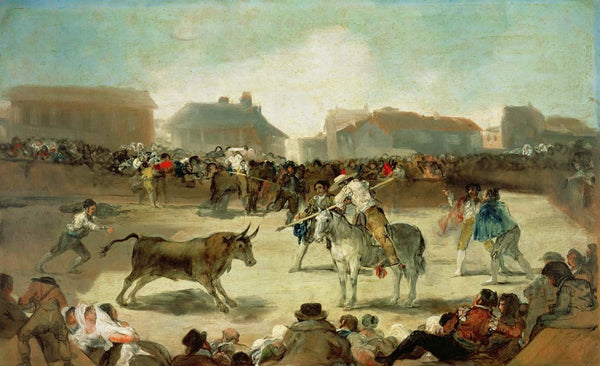Goya "A Village Bullfight" (18th) Glossy Poster