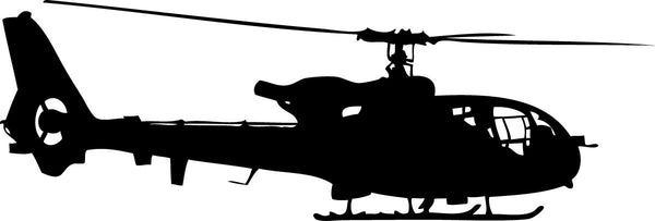 Haynes Silhouette Helicopter V Wall Decal Cutout