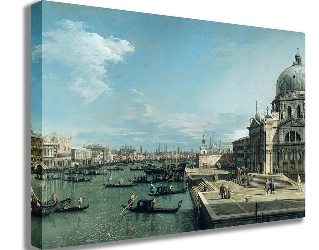 Canaletto "The Entrance to the Grand Canal and the Church of Santa Maria della Salute" (18th) Canvas Printed