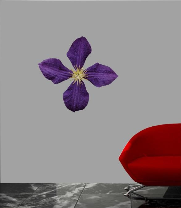 Hollis Purple Clematis Wall Decal Cutout