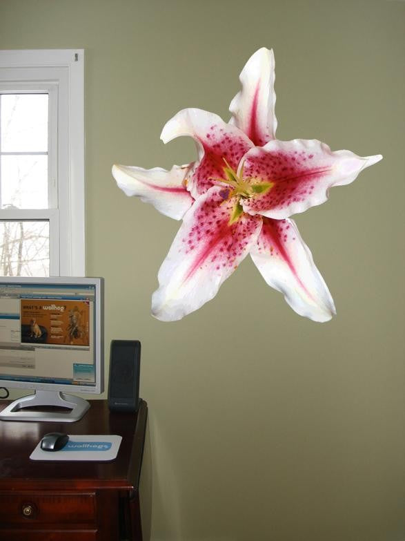 Hollis White Stargazer Lily Wall Decal Cutout