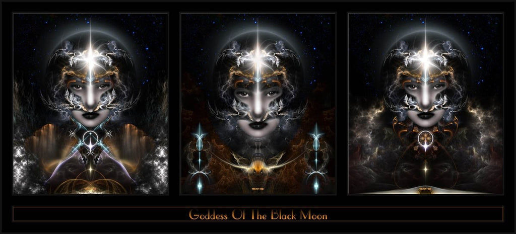 Xzendor7 "Goddess of the Black Moon Triple" Wall Decal