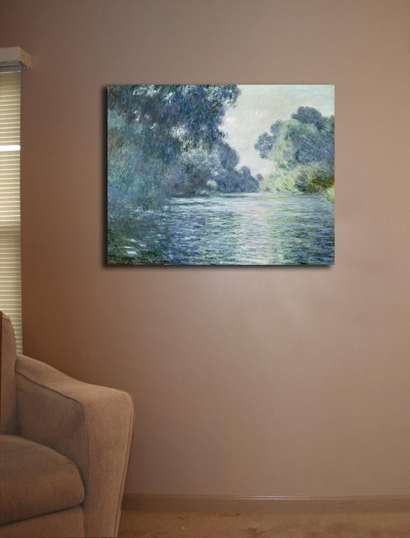 Monet "Branch of the Seine Near Giverny" (1897) Canvas Installed