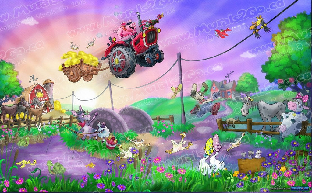 Murals2Go Funny Farm Glossy Poster