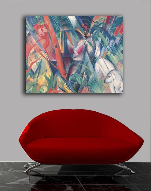 Marc "In the Rain" (1912) Canvas Installed