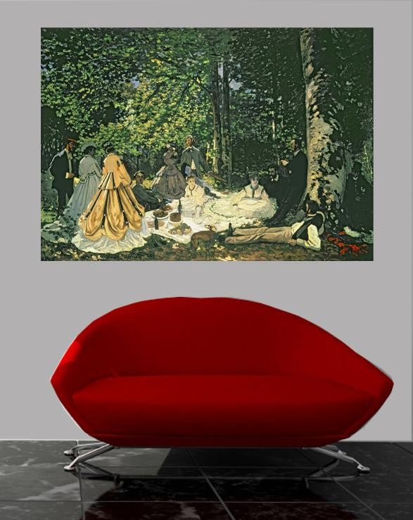 Monet "Le Dejeuner sur l'Herbe" (1866) Wall Decal