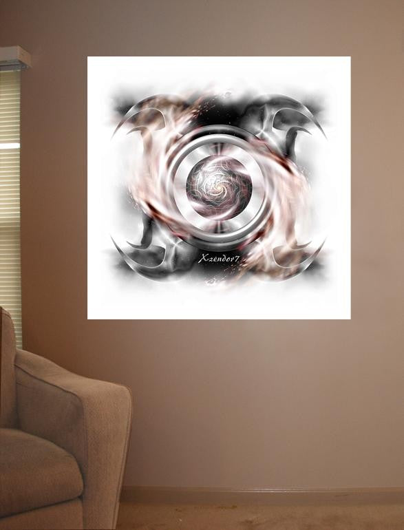 Xzendor7 "Whip Quad Silver Stellar Cloud Burst" Glossy Poster