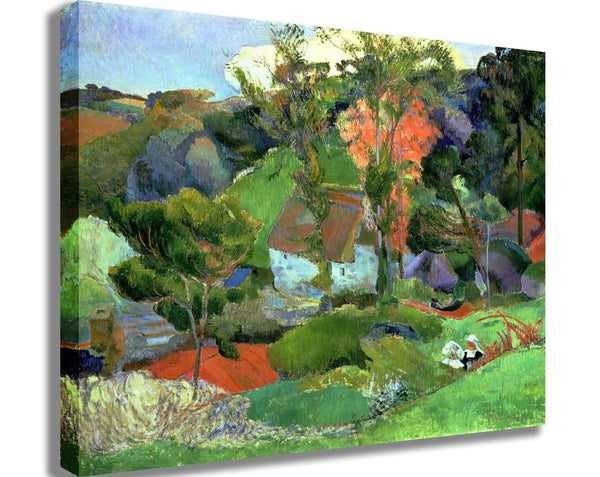 Gauguin "Landscape at Pont Aven" (1888) Canvas Printed