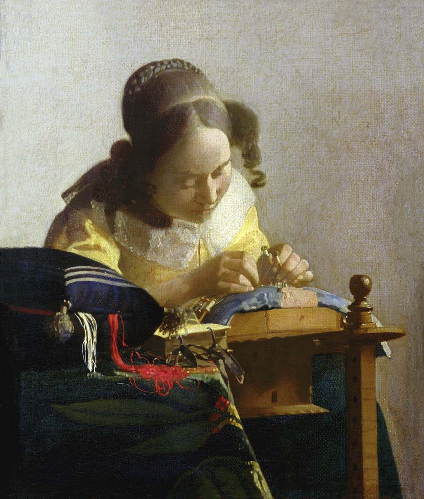 Vermeer "The Lacemaker" (1669) Glossy Poster
