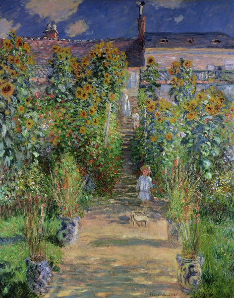 Monet "The Artist's Garden at Vetheuil" (1880) Glossy Poster