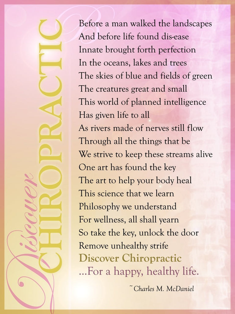 Discover Chiropractic Wall Decal Poster