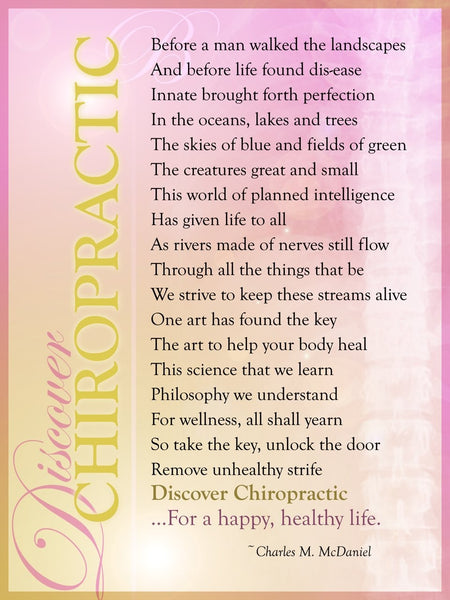 Discover Chiropractic Wall Decal Poster