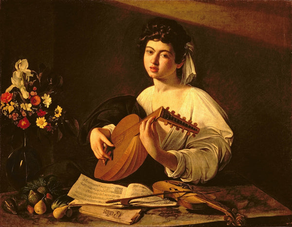 Caravaggio "The Lute Player" (1595) Glossy Poster