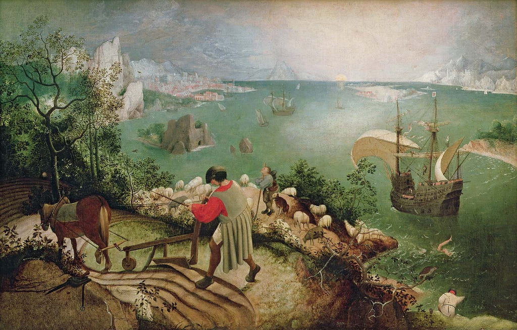 Bruegel "Landscape with the Fall of Icarus" (1555) Glossy Poster