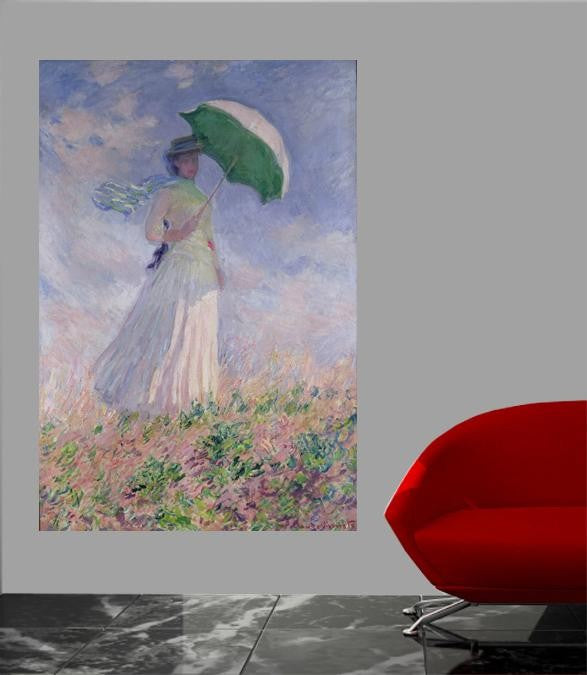 Monet "Woman with a Parasol Turned to the Right" (1886) Wall Decal